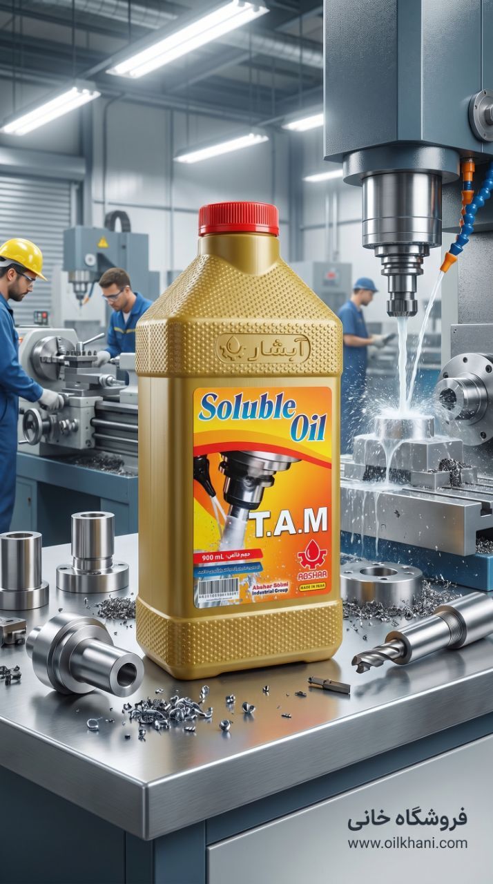 روغن حلشونده T.A.M آبشار یک لیتری برای خنککاری و روانکاری عملیات برش و تراشکاری | فروشگاه خانی