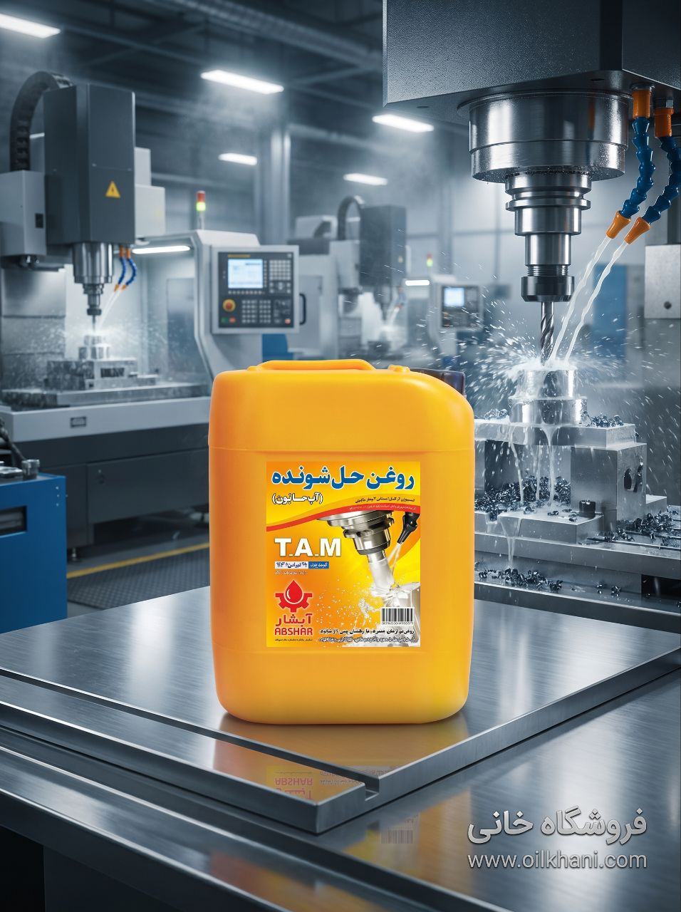 کنترل کیفیت آبصابون در دستگاه CNC برای جلوگیری از کف زیاد و آلودگی مخزن | فروشگاه خانی