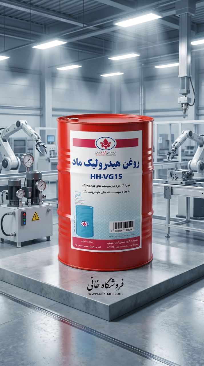 بشکه روغن هیدرولیک HL VG15 آبشار مناسب خطوط تولید، سیستمهای هیدرولیک صنعتی و تجهیزات اتوماسیون | فروشگاه خانی